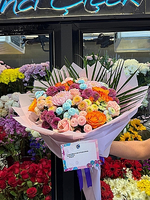 Soft Renkli Sevgimiz Buketi